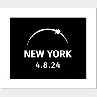 4.8.2024 Solar Eclipse New York Posters and Art